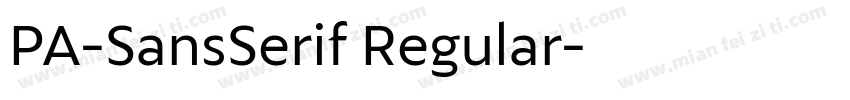 PA-SansSerif Regular字体转换